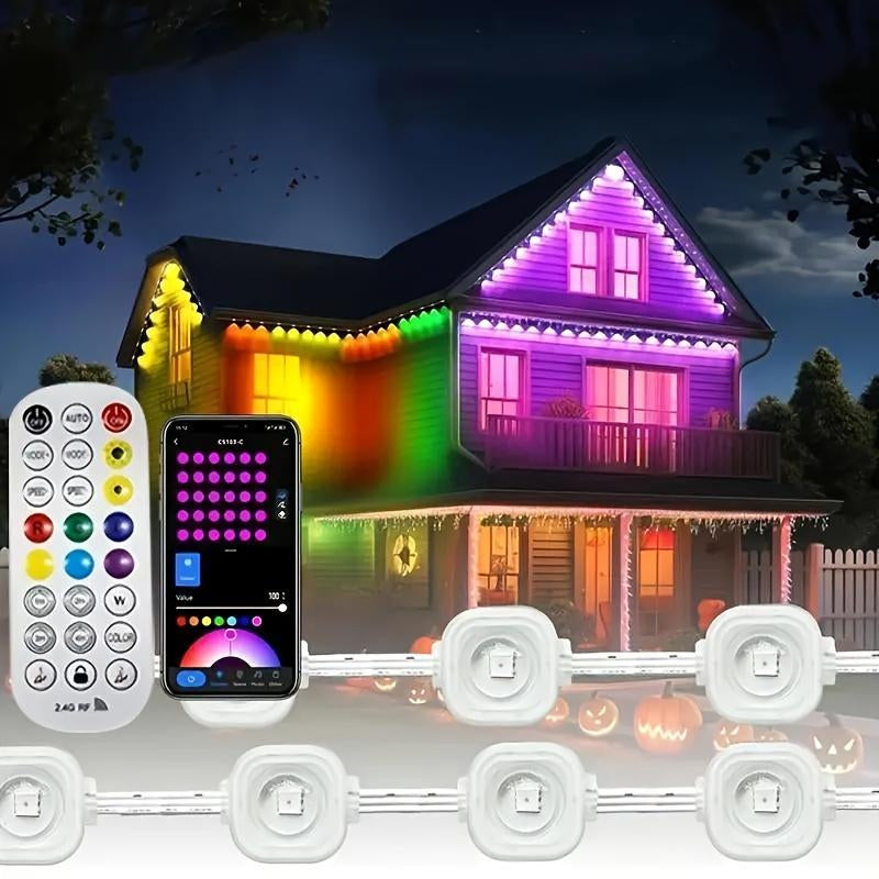 RGB Outdoor Christmas Lights with LED Lights DIY Scene Modes