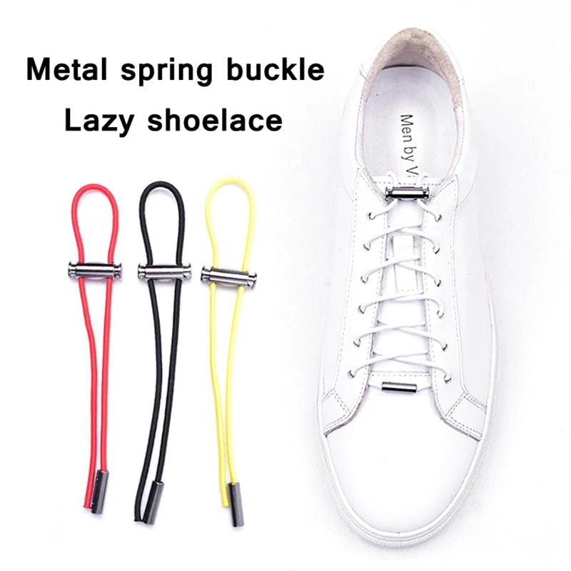 1Pair Elastic Buckle Shoelaces (No Tie 