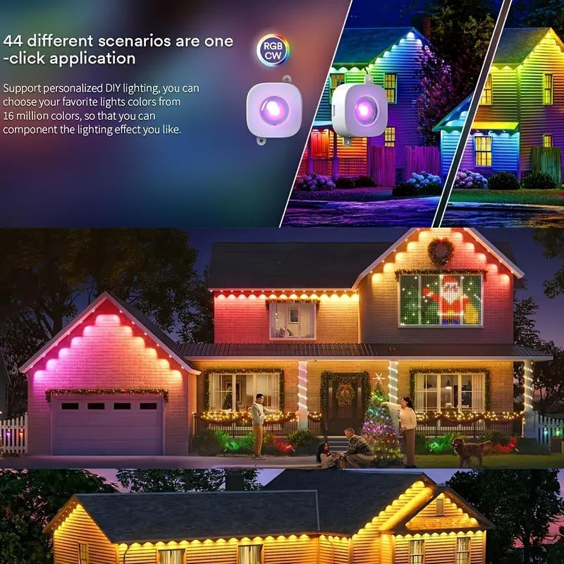 RGB Outdoor Christmas Lights with LED Lights DIY Scene Modes