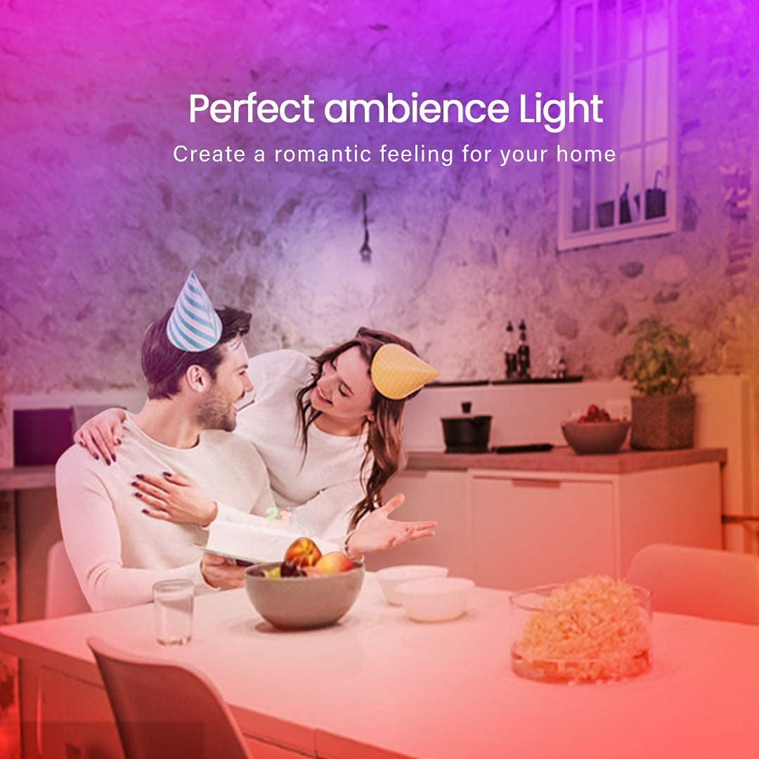 50 FT LED Strip Lights,Bluetooth LED Lights, Color Changing Light Strip with Music Sync, Phone Controller and IR Remote(App+Remote +Mic).