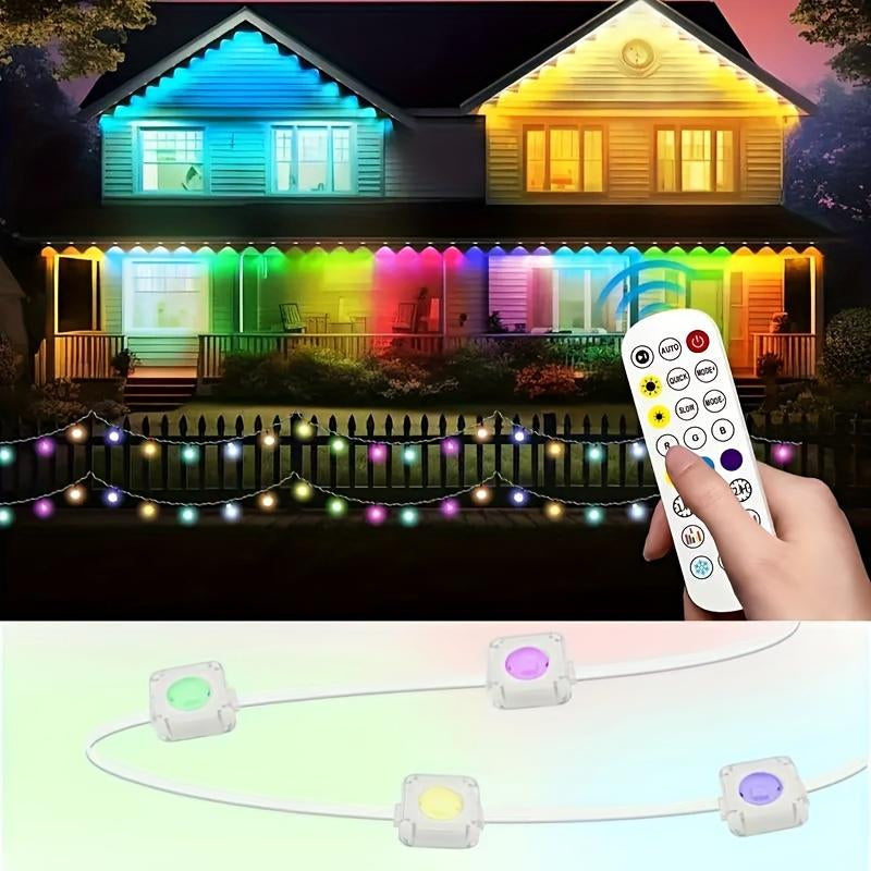 RGB Outdoor Christmas Lights with LED Lights DIY Scene Modes